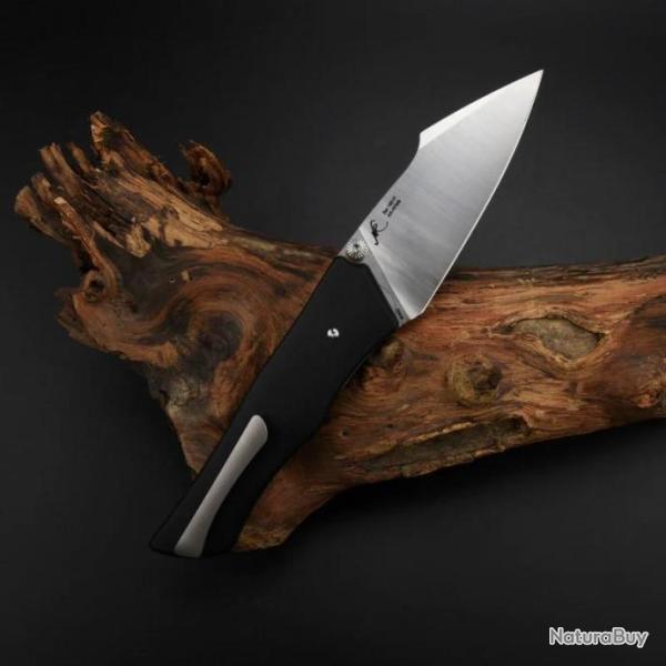 Couteau ArtisanCutlery Ahab Black G10 Manche Black G10 Lame Acier AR-RPM9 IKBS Clip ATZ1851PBK