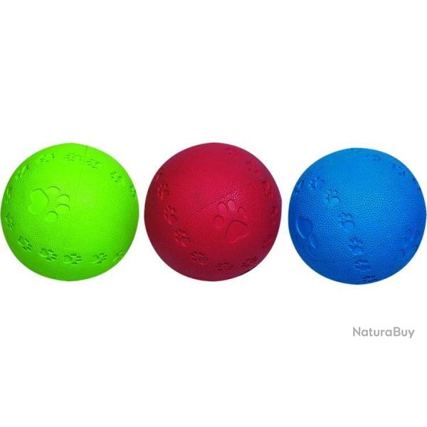 BALLE CAOUTCHOUC SUMMER SQUEAK 8CM L UNITE
