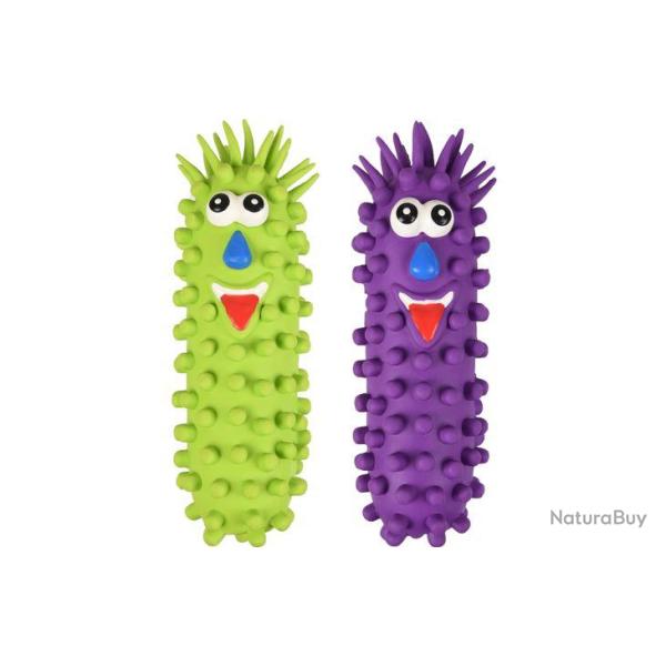 JOUET CHIEN LATEX PRET VER AVEC EPINES 22CM L UNITE