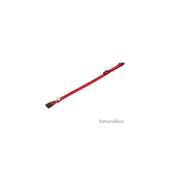 COLLIER CHAT ROUGE + CLOCHETTE ZIGGI 20-35 CM 10MM