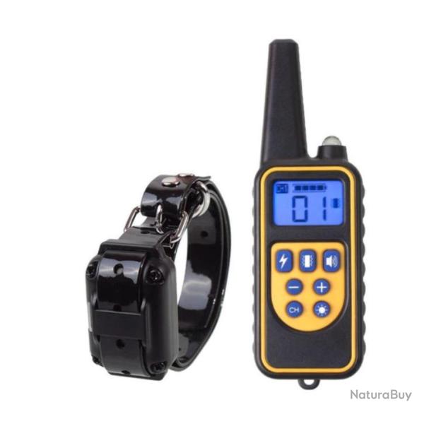 COLLIER DE DRESSAGE noir.....800 METRES ...�tanche et rechargeable....ecran LCD