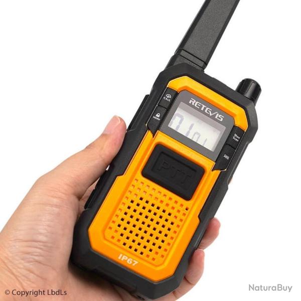 Boite de 2 RB648 Retevis IP67 PMR446 chargeur double