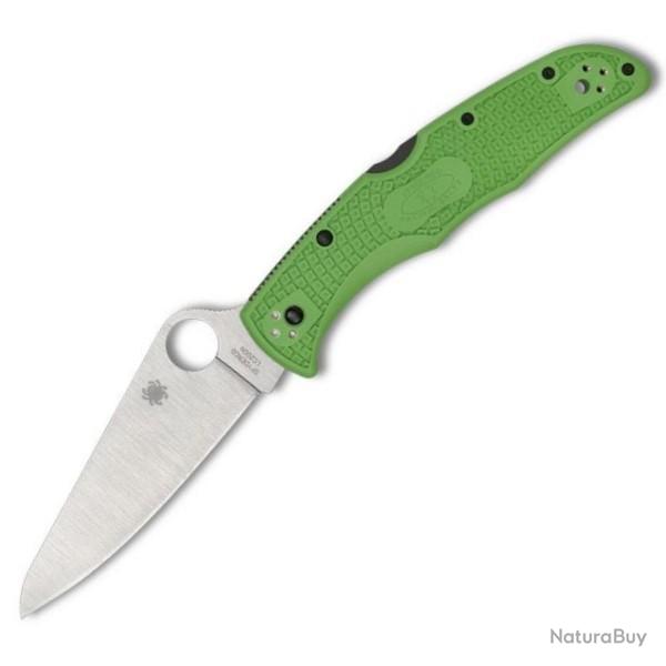 Couteau pliant Spyderco Pacific salt 2 vert profil plat