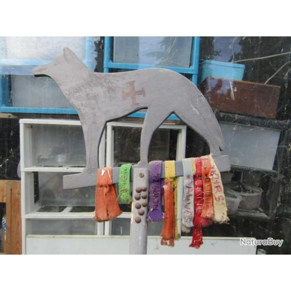 Enseigne SCOUT scout d'Europe louveteaux louvette Janette porte badge vers 1980 Mat de meute