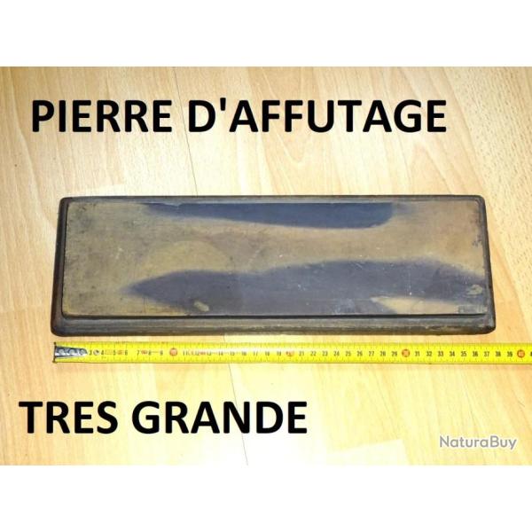 grande PIERRE D'AFFUTAGE 353 X 101 mm + support bois (tr�s fine) - VENDU PAR JEPERCUTE (D23B3)