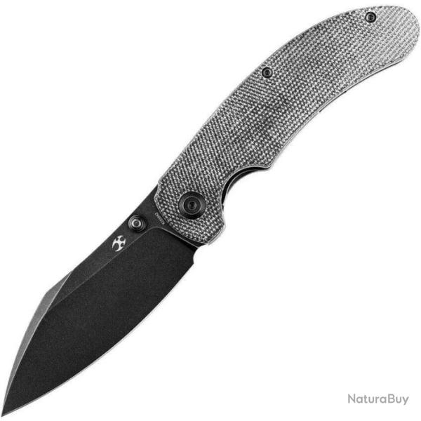 Couteau Kansept Nesstreet Black Lame Acier CPM-S35Vn BW Manche Micarta IKBS Linerlock Clip K1039A2