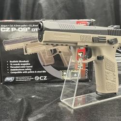 Pistolet CZ P-09-Plombs- "Couleur Noir/Tan"- Blowback - Plombs ou BB's