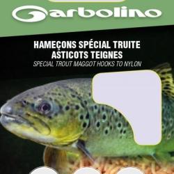 HAMECONS MONTES GARBOLINO SPECIAL TRUITE ASTICOT TEIGNE PAR 10 Taille 16 0.12mm