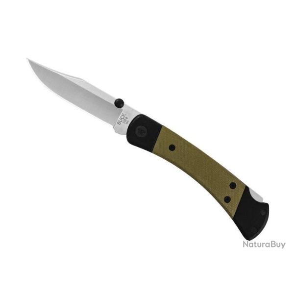 COUTEAU BUCK 110 HUNTER SPORT MICARTA VERT/ALUMINIUM NOIR