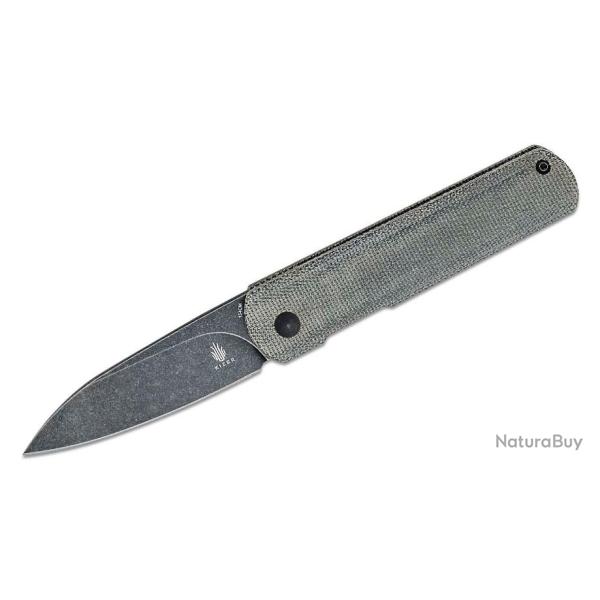 Couteau Kizer Feist XL Black Micarta Lame Acier 154CM Manche Micarta IKBS Linerlock Clip KIV4499C2