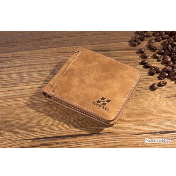 Portefeuille Heng Sheng Marron Beige