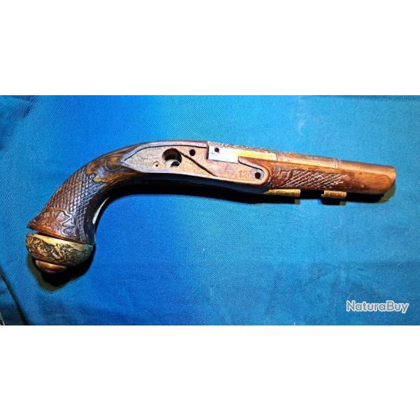 Beau Pistolet � de r�plique silex � restaurer  pr� XXe (51P)( Livr� par Happy post 11�)