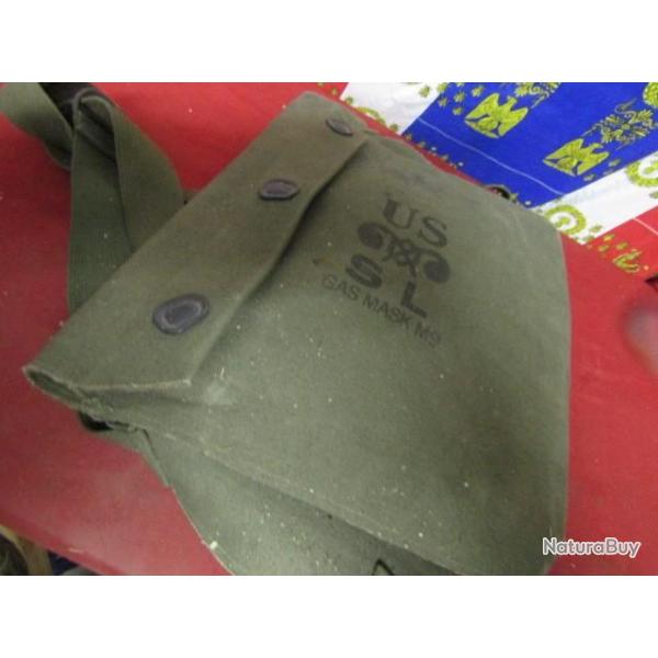 musette US army seconde guerre ww2 sac masque � gaz Am�ricain M9 assault gas Mask
