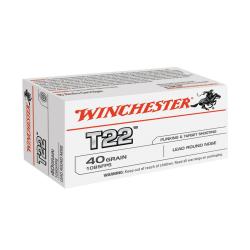 WINCHESTER - BALLES 22LR T22 LRN 40GR X50
