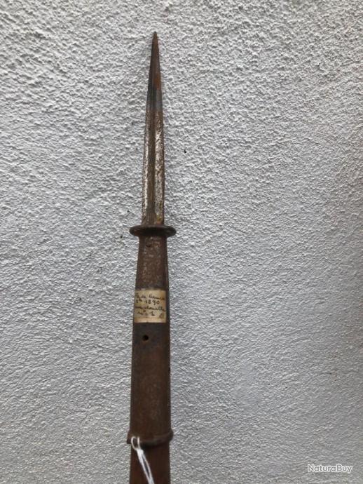 Tête De Lance / Poignard Ancien En Fer Forgé Main – Inde, Années 1930 – Collection