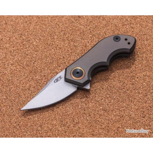 Couteau Zero Tolerance Small Galyean Bronze Manche Titane Lame Acier CPM-20CV IKBS USA ZT0022TIBRZ