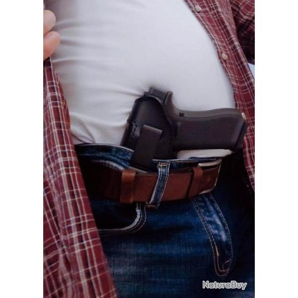 VALENTIN GANCH HOLSTER � PORTER DE L'INT�RIEUR POUR GLOCK 17/19/21/22/23/25/31/32