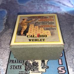 380 Webley (Western Metallic Ammunition): Reproduction boite cartouches (vide) WMA 9970958