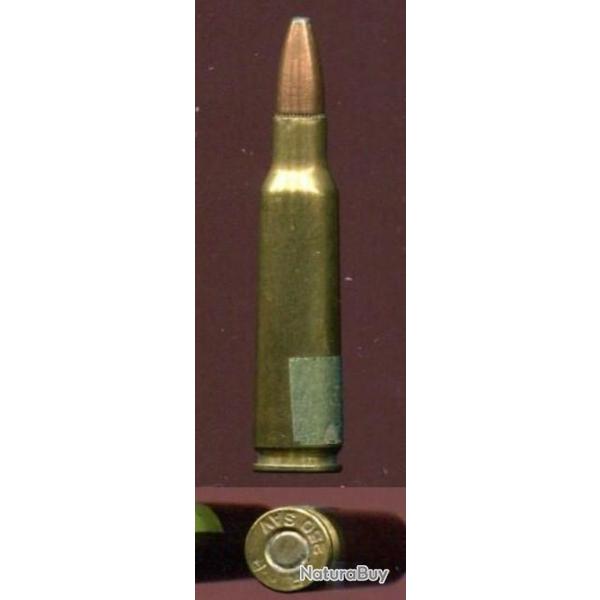 .250 SAVAGE - marquage : R-P  250 SAV - balle cuivre pointe plomb