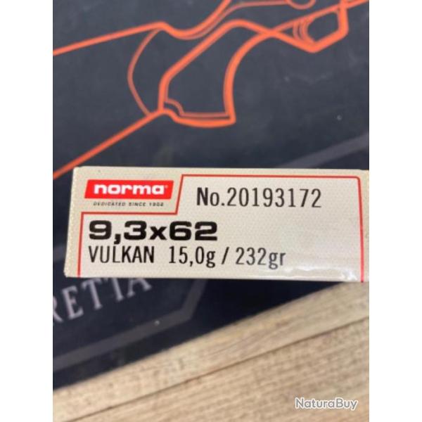 Balles norma VULKAN 9,3x62 15gr/232gr