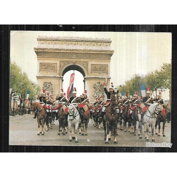 garde r�publicaine fanfare de cavalerie carte postale moderne arc de triomphe paris