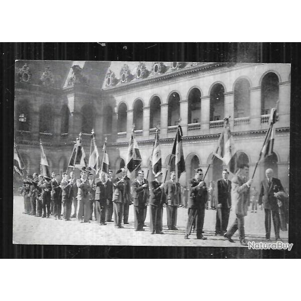 r�union des �tendards dans la cour d'honneur des invalides unacita carte postale semi-moderne paris
