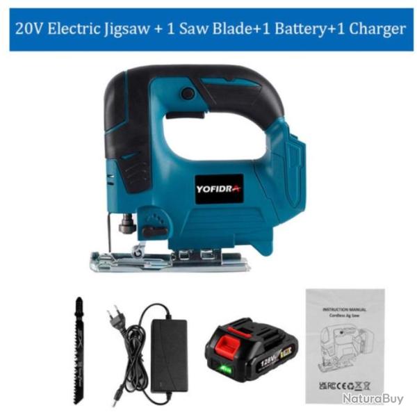 Scie sauteuse � batterie, 20V livr� avec batterie et chargeur.....PROMO