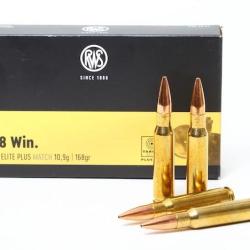 Munitions RWS calibre 308 Win Target Elite Plus 154gr - 10g x20