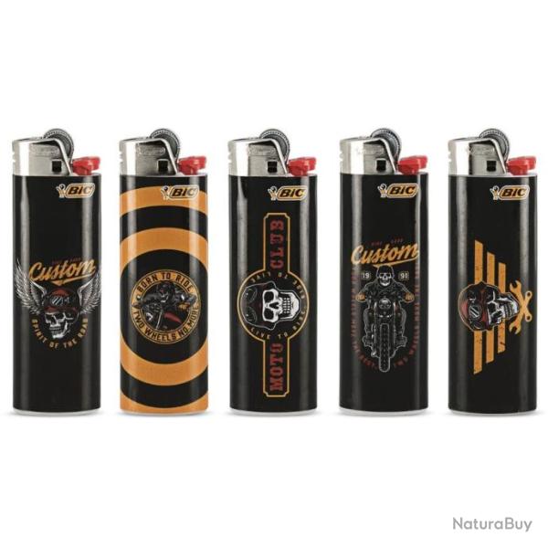 Lot de 5 Briquets � pierre BIC Maxi Rider Hell
