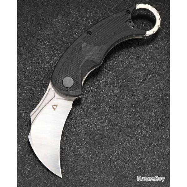 Couteau Karambit CMB Falcon Black Lame Acier AUS-10 Manche G10 IKBS Linerlock Clip CMBC01C