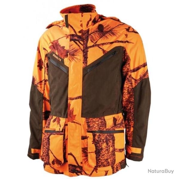 Veste multi-Hunt camouflage orange + Gillet r�versible multi-hunt orange/marron