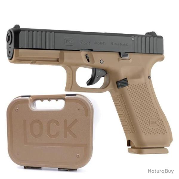 PISTOLET GLOCK 17 GEN5 CAL 9 MM PAK Coyote + Mallette Officielle