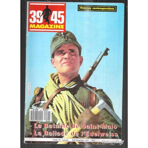 39-45 Magazine 20 gebir--sjager , bataille de saint malo, combats c�zembre, d�tection marine alg�