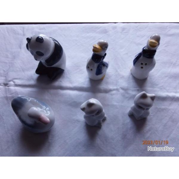 Lot de miniatures d'animaux en porcelaine.