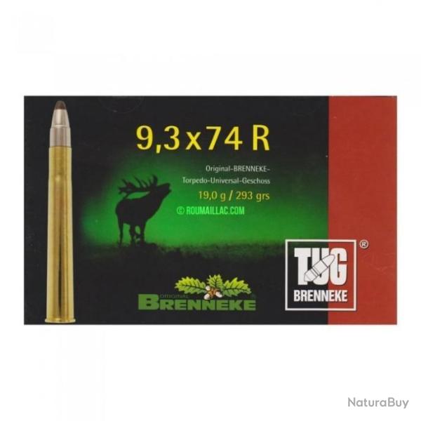 Munitions Brenneke TUG 9.3x74R 19g 293 grains par 60