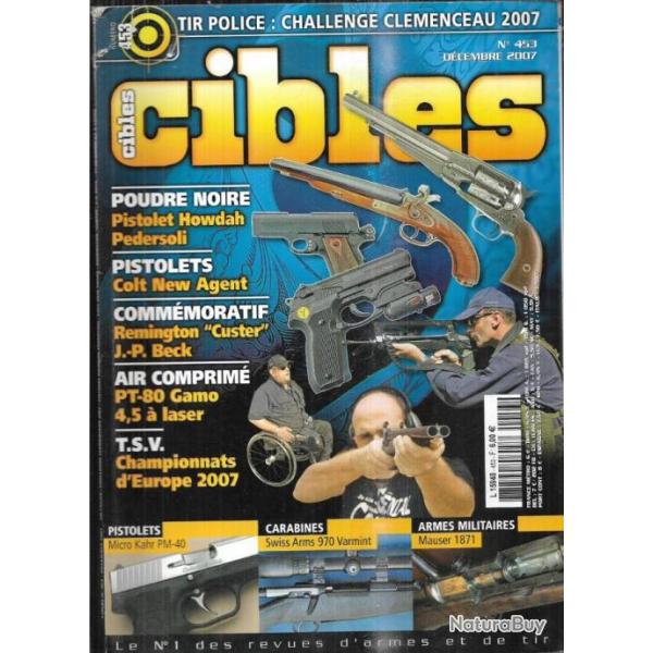 cibles 453 mauser 1871, pistolet howdah hunter, micro kahr, carabine strasser 7x64 verrouillage lin�