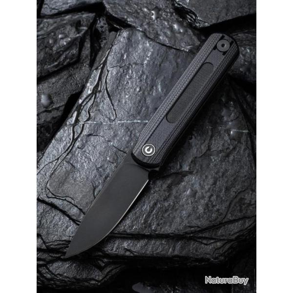 Couteau Civivi Foldis Slipjoint Black Lame Acier Nitro-V Manche G10 IKBS Clip CIVC210443