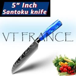 Couteau Japonais Pro Santoku Style Damas-Santoku 24cm
