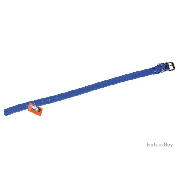 Collier Januel  Biothane Biogold Long 55 cm / Larg 25 mm Bleu - Bleu