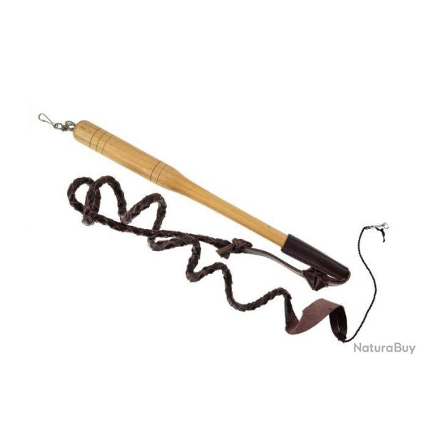 Fouet Januel de V�nerie Tress�e Cuir Gras - 140 cm