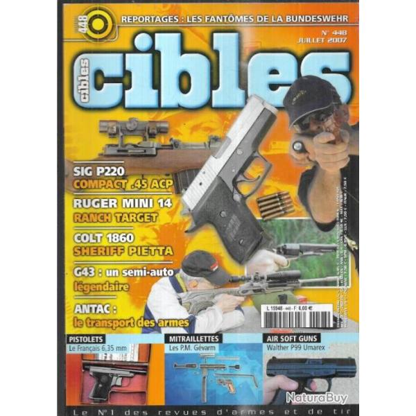 cibles 448 carabine sako quad, walther p99 soft air, pistolets fran�ais en 6,35 mm, pliant rao , g 4