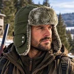 Chapeau de trappeur imperm&eacute;able Vert