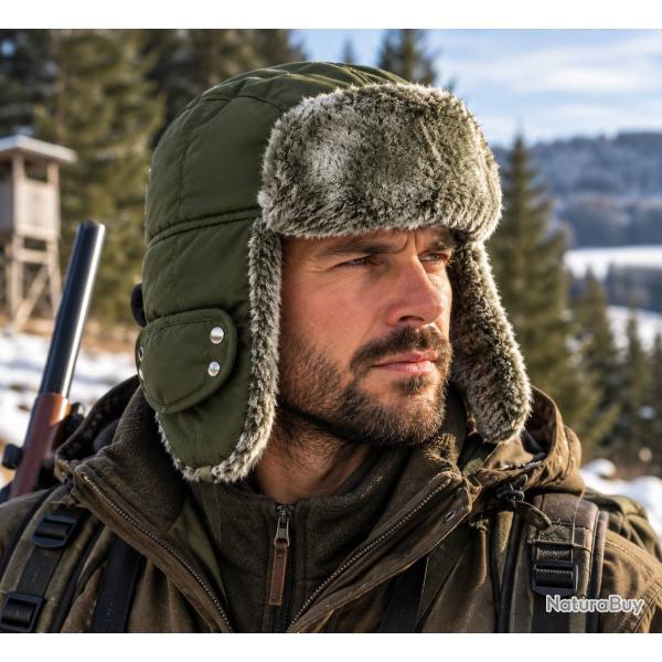 Chapeau de trappeur imperm�able Vert