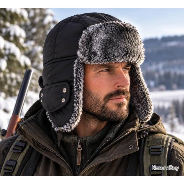 Chapeau de trappeur imperm�able Noir