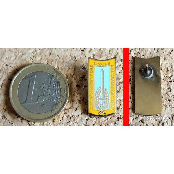 R�duction insigne Commandement des �coles de l'Arm�e de Terre fixation pin's