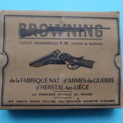 REF 33 - RARE TRES ANCIENNE BO&Icirc;TE CARTOUCHES CHASSE CAL 12 - Marque CF - chevrotines