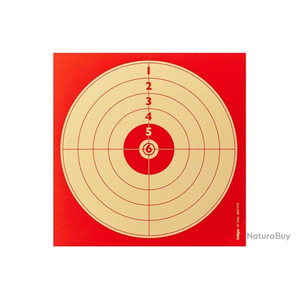 Cibles carton rouges 14x14 cm par 100