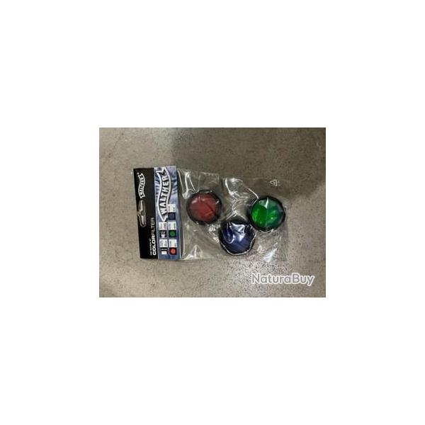 op�L! JEU DE 3 FILTRES COULEURS POUR WALTHER XT