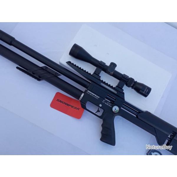 PACK-1B CARABINE M60 PCP SNOWPEAK  MULTISHOT + Lunette 3-9 x 40 MilDot Cal. 5,5 mm, 19,9 Joul.