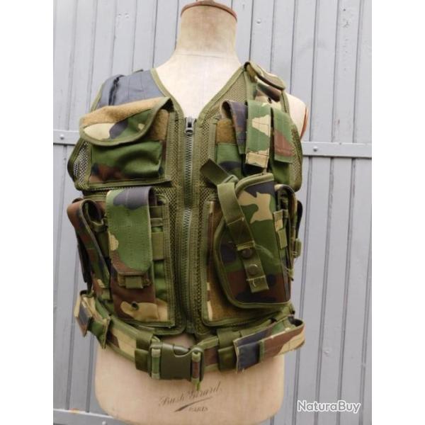 GILET TACTIQUE D'ASSAUT CAMOUFLE FORCES SPECIALES COMMANDOS MARINE